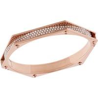 swarovski bolt rose gold plated crystal medium bangle 5098361