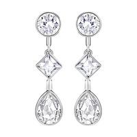 Swarovski Ladies Rhodium Plated Folk Earrings 5226451