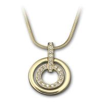 swarovski rose gold plated open circles pendant 1081976