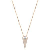 swarovski funk rose gold plated clear crystal triangle necklace 524127 ...