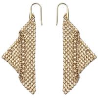 Swarovski Fit Gold Plated Crystal Mesh Dropper Earrings 1160580