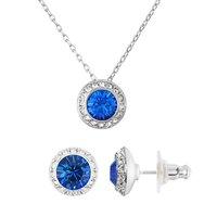 swarovski angelic blue clear pendant stud set 1106375