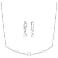Swarovski Gray Clear Crystal Pendant and Earrings Set 5291056