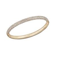 swarovski stone rose gold plated half pave bangle 5032850