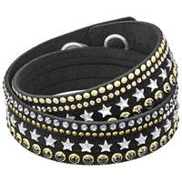 Swarovski Slake Black Gold Plated Stars Bracelet 5279132
