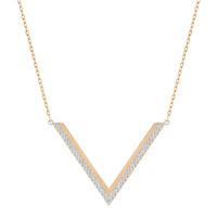 Swarovski Delta Rose Gold Plated Medium Crystal V Necklet 5140123