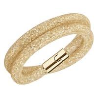 Swarovski Stardust Deluxe Double Gold Plated Gold Tube Bracelet 5159277