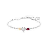 swarovski duo heart bangle