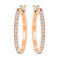 Swarovski Fine Hoop Rose Gold-plated Pierced Earrings