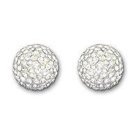 Swarovski Pop Silver Shade Stud Pierced Earrings