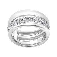 Swarovski Silver Tone Exact Ring