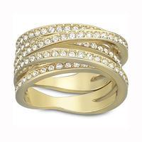 Swarovski Gold Plated Spiral Ring