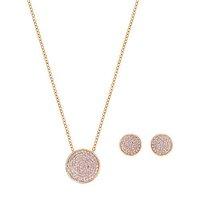 swarovski fun rose gold plated set