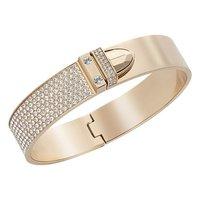 swarovski distinct rose gold pvd wide bangle