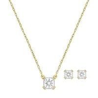 Swarovski Gold-plated Attract Square Set