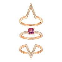 Swarovski Pink Pointed Rose Gold Ring Set