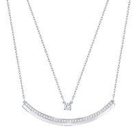 swarovski fresh double layered necklace