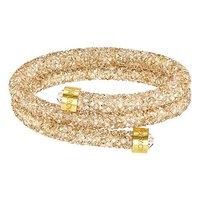 swarovski crystaldust double golden crystal bangle small