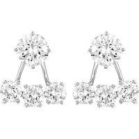 Swarovski Rhodium-plated Attract Pierced Earring Jackets