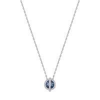 Swarovski Favor Rhodium-plated Blue Necklace