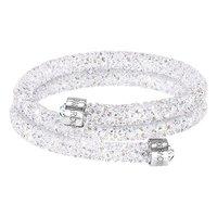 swarovski crystaldust double white stainless steel bangle