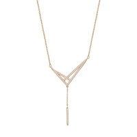 swarovski fine drop rose gold plated necklace