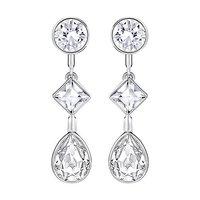 Swarovski Folk Rhodium-Plated Pierced Earring Jackets