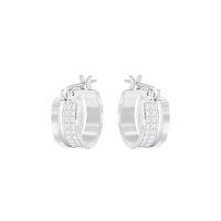 Swarovski Graceful Hoop Rhodium-plated Earrings