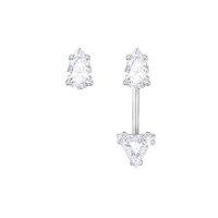 swarovski attract triangle jacket white earrings