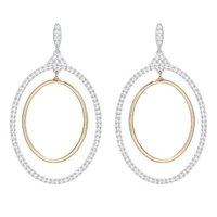 swarovski gilberte hoop rose gold plated earrings