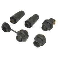 switchcraft en3l5m 5 pole coupler plug weathertight