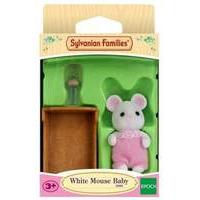 sylvanian families mouse baby white