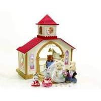 sylvanian wedding chapel with vicar