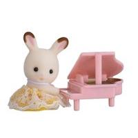 Sylvanian Families Rabbit With Piano Baby Carry Case