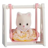 Sylvanian Families Cat Baby On Swing Carry Case