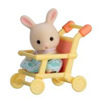 Sylvanian Families Rabbit Baby On Pushchair Carry Case