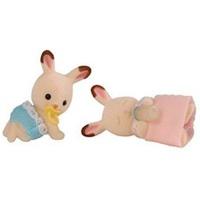 Sylvanian Families Chocolate Rabbit Twin Babies