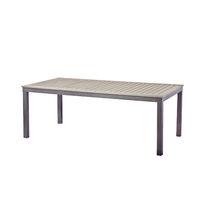 syn teak 6 seater rectangular table dark walnut