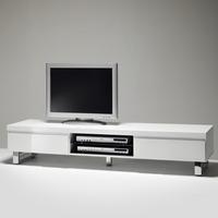 Sydney Lowboard TV Stand in High Gloss White With 2 Drawers