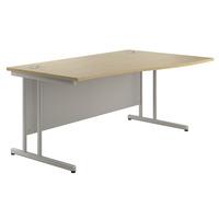 Sylvan Cantilever Wave Desk Maple Right Hand 120cm Self Assembly Required