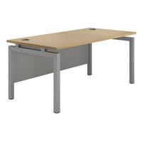 Sylvan Bench Rectangular Desk Beech Silver Leg 160cm Self Assembly Required