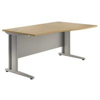 sylvan cantilever deluxe wave desk beech right hand 160cm self assembl ...