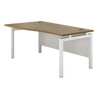 sylvan bench wave desk walnut white leg left hand 120cm self assembly  ...