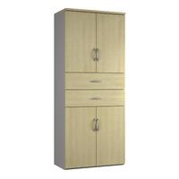 sylvan 4 door 2 drawer combination cupboard maple self assembly requir ...