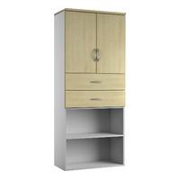 sylvan 2 door 2 drawer combination cupboard maple self assembly requir ...