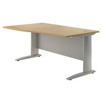 Sylvan Cantilever Premium Wave Desk Beech Left Hand 160cm Self Assembly Required