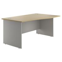 Sylvan Panel End Wave Desk Maple Right Hand 160cm Self Assembly Required