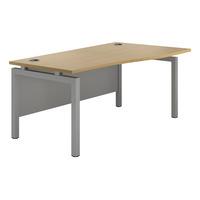 Sylvan Bench Wave Desk Beech Silver Leg Right Hand 160cm Self Assembly Required