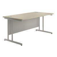 Sylvan Cantilever Rectangular Desk Natural Oak 120cm Self Assembly Required