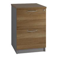 Sylvan 2 Draw Filing Cabinet Walnut Professional Assembly Included